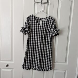 J. Crew Monochrome Gingham Dress